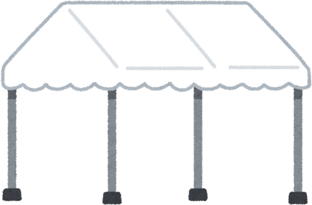 Illustration of a White Festival Tent